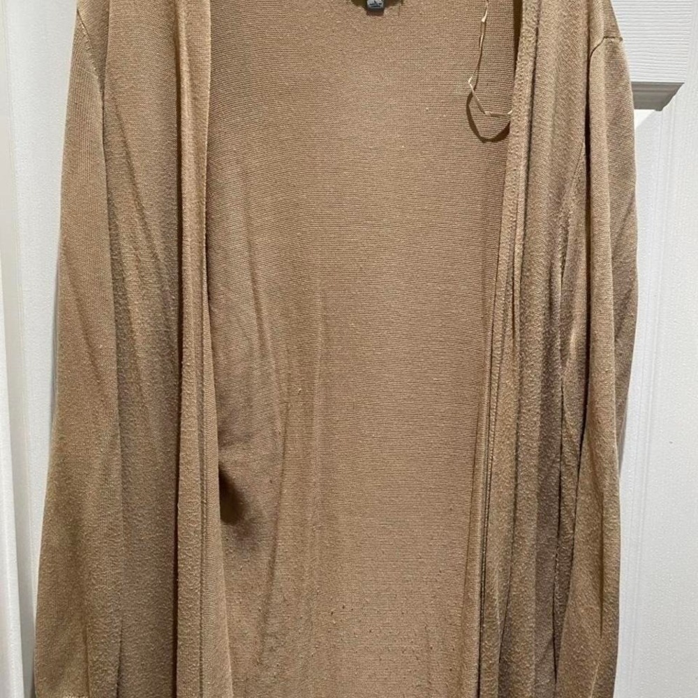 Joseph A tan‎ cardigan with pockets. Size L